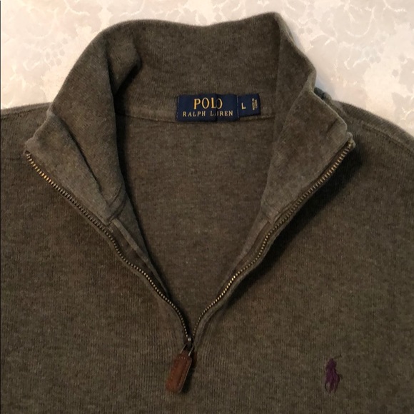 Polo Ralph Lauren 1/4 Zip Sweater Size Large - Picture 3 of 5